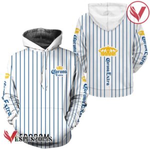 Corona Extra White Vertical Striped Hoodie & Zip Hoodie - Vesles2014S