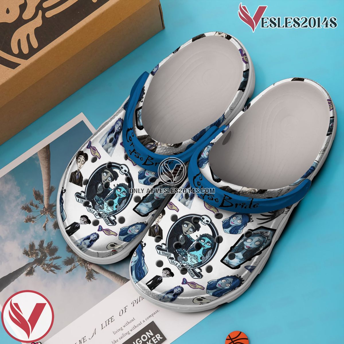 Corpse Bride Cartoon Crocs Crocband Clogs Shoes Comfortable For Men Women and Kids, Unique Gift From Vesles2014S 2