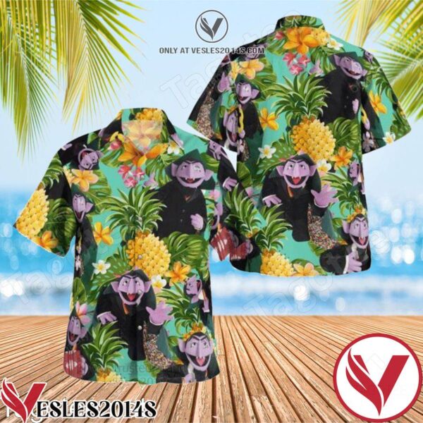 Count Von Count The Muppet Tropical Pineapple Hawaiian Shirt, Unique Gifts For Friends - Vesles2014S 1