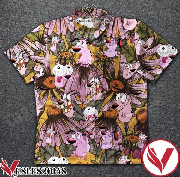 Courage Dog Pink Daisies Hawaiian Shirt, Unique Gifts For Friends - Vesles2014S 1