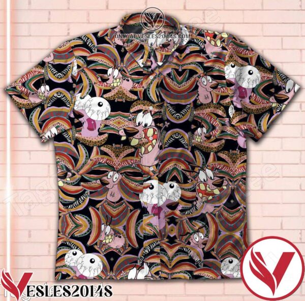 Courage Dog Unique Colorful Banana Hawaiian Shirt, Unique Gifts For Friends - Vesles2014S 1