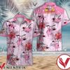 Courage The Cowardly Dog Red Hibiscus Pink Hawaiian Shirt, Unique Gifts For Friends - Vesles2014S 1