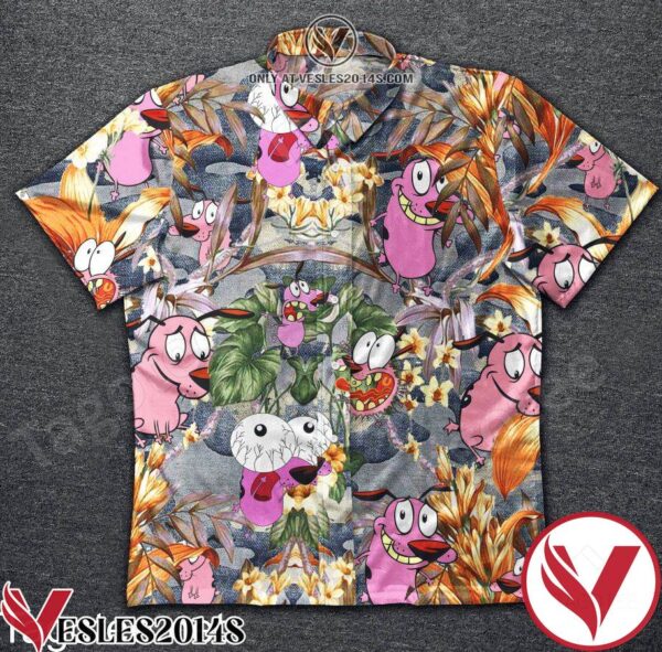 Courage The Cowardly Dog Tropical Hawaiian Shirt, Unique Gifts For Friends - Vesles2014S 1