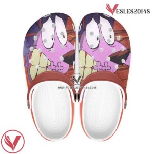 Courage the Cowardly dog Cartoon Crocs Crocband Clogs Shoes Custom Name For Men Women and Kids, Unique Gift From  Vesles2014S