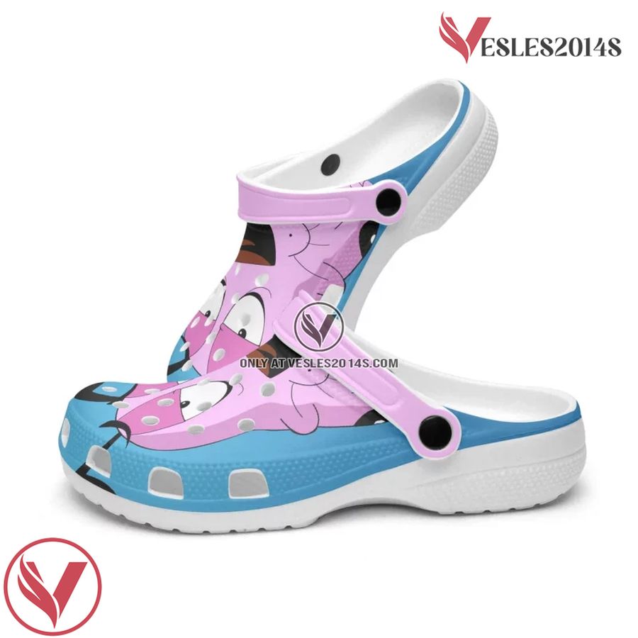 Courage the Cowardly dog Cartoon Crocs Crocband Shoes Clogs Custom Name For Men Women and Kids, Unique Gift From Vesles2014S 3