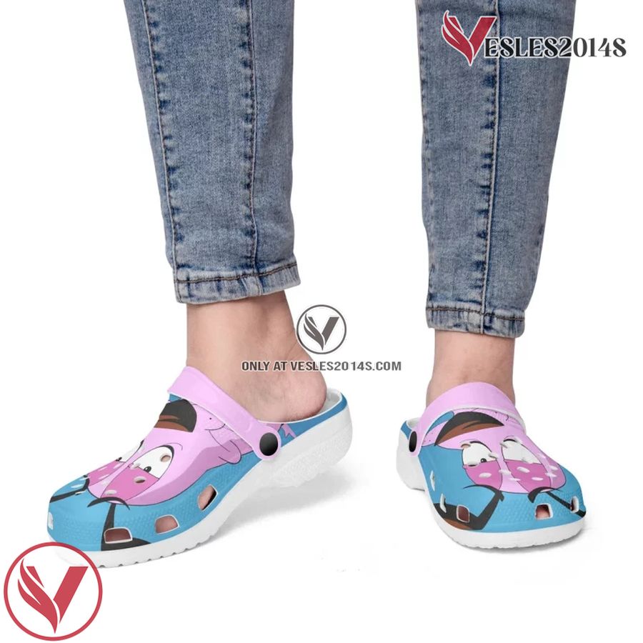 Courage the Cowardly dog Cartoon Crocs Crocband Shoes Clogs Custom Name For Men Women and Kids, Unique Gift From Vesles2014S 4