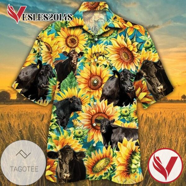 Cow 11 Print Short Sleeve Hawaiian Casual Shirt Vesles2014S 1