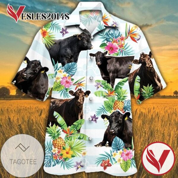 Cow 3 Print Short Sleeve Hawaiian Casual Shirt Vesles2014S 1