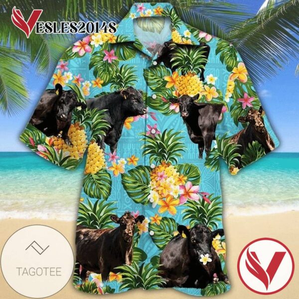 Cow 4 Print Short Sleeve Hawaiian Casual Shirt Vesles2014S 1