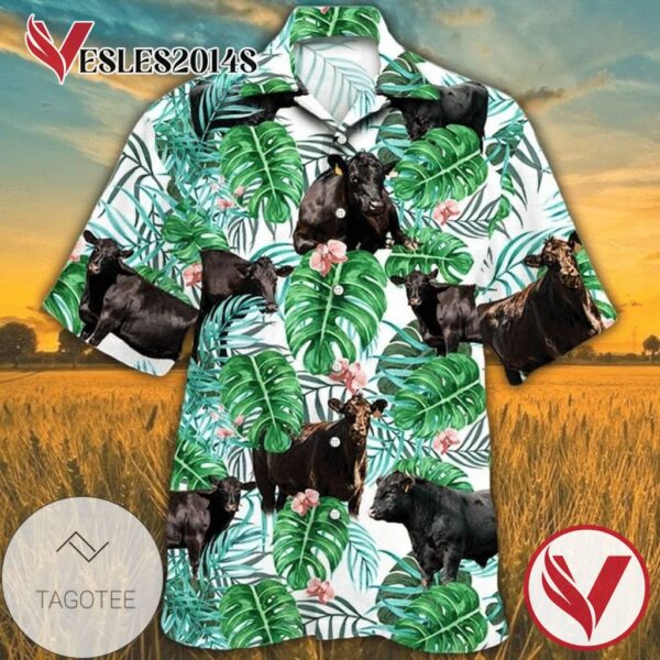 Cow 7 Print Short Sleeve Hawaiian Casual Shirt Vesles2014S 1