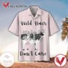 Cow Flower Art Wild Hair Dont Care Casual Button Down Short Sleeves Unisex Hawaiian Shirt Vesles2014S