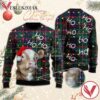Cow Ho Ho Ho Christmas Light Ugly Sweater, Unique Winter Outfits For Fans - Vesles2014S  1