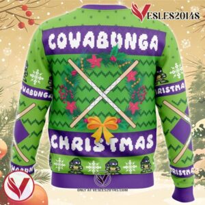Cowabunga Donatello Christmas Teenage Mutant Ninja Turtles Ugly Christmas Sweater, Unique Christmas Gift For Fans - Vesles2014S 1