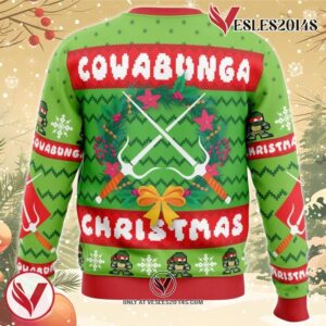 Cowabunga Raphael Christmas Teenage Mutant Ninja Turtles Ugly Christmas Sweater, Unique Christmas Gift For Fans - Vesles2014S 1