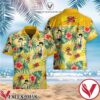 Cowboy Bebop Red Hibiscus Palm Leaf Yellow Hawaiian Shirt, Unique Gifts For Friends - Vesles2014S 1