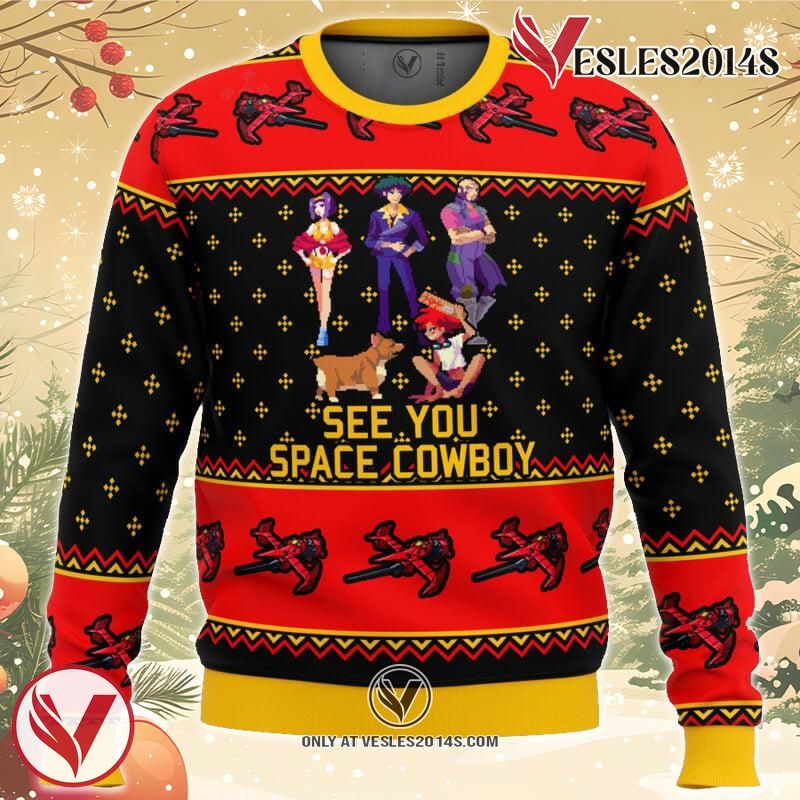 Cowboy Bebop See You Space Cowboy Ugly Christmas Sweater, Unique Christmas Gift For Fans - Vesles2014S