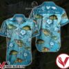 Crappie Lovers Peace Loves Crappies Tropical Floral Blue Hawaiian Shirt, Unique Gifts For Friends - Vesles2014S 1