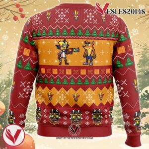 Crash and Doc Neo Crash Bandicoot Ugly Christmas Sweater, Unique Christmas Gift For Fans - Vesles2014S 1