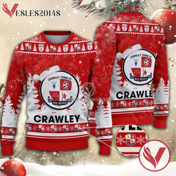 Crawley Town Sport Ugly Christmas Sweater, Unique Gifts For Fans - Vesles2014aS 1