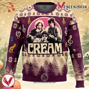 Cream Band Ugly Christmas Sweater, Unique Christmas Gift For Fans - Vesles2014S