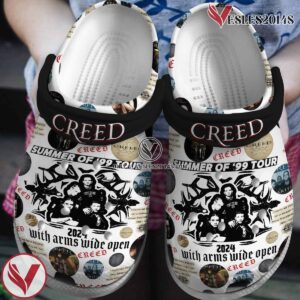 Creed The 2024 Summer Of 99 Tour Music Crocs Crocband Clogs Shoes, Unique Gifts For Fans - Vesles2014S