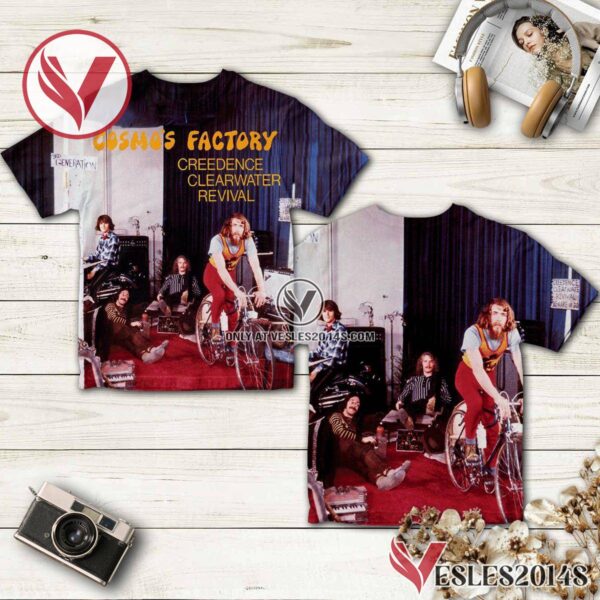 Creedence Clearwater Revival Cosmo’s Factory Album Cover Shirt, Unique Gifts For Music Lovers - Vesles2014S