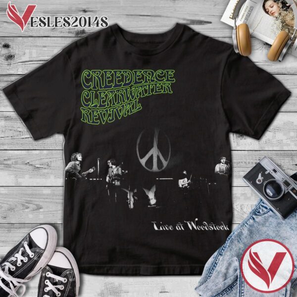 Creedence Clearwater Revival Live At Woodstock Album Cover Shirt, Perfect Gifts For Music Lovers - Vesles2014S
