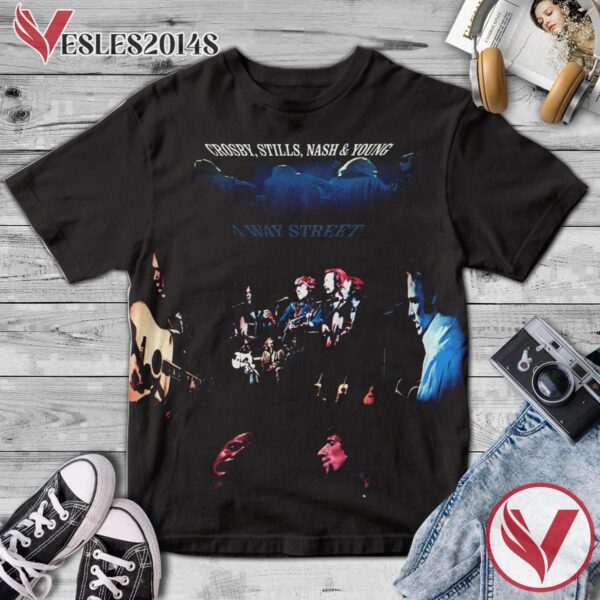 Crosby, Stills, Nash And Young 4 Way Street Album Cover Shirt, Perfect Gifts For Music Lovers - Vesles2014S