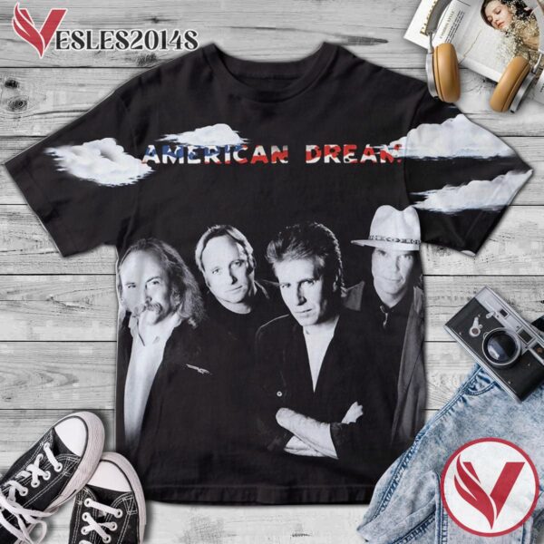 Crosby, Stills, Nash And Young American Dream Album Cover Shirt, Perfect Gifts For Music Lovers - Vesles2014S