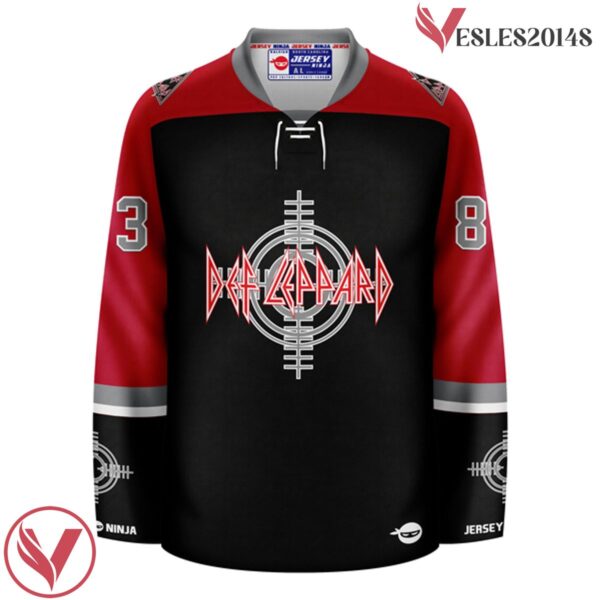 Crosshair Emblem Def Leppard Band Ice Hockey Jersey - Vesles2014S 2