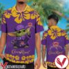 Crown Royal Baby Yoda Hibicus Pattern Purple Hawaiian Shirt And Short, Unique Gifts For Friends - Vesles2014S 1