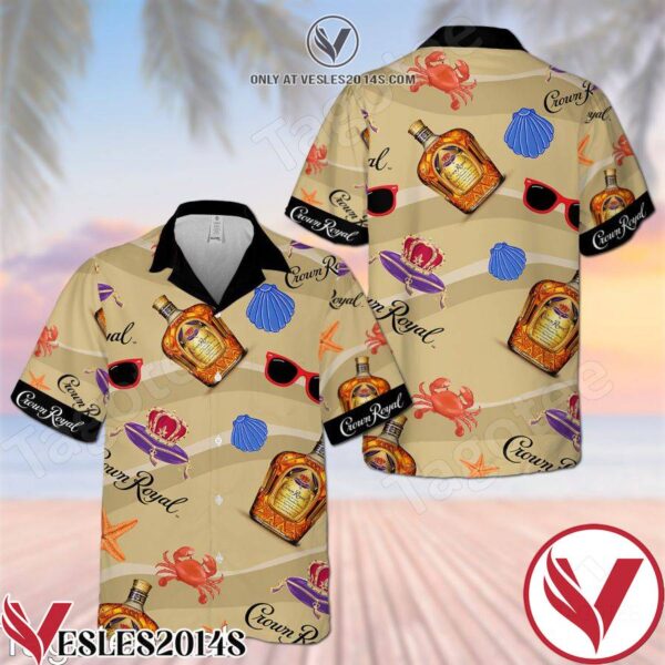 Crown Royal Canadian Whisky Hawaiian Shirt And Short, Unique Gifts For Friends - Vesles2014S 1