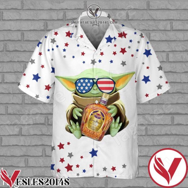 Crown Royal Canadian Whisky White Hawaiian Shirt And Short, Unique Gifts For Friends - Vesles2014S 1