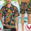 Crown Royal Logo Flowery Purple Hawaiian Shirt And Short, Unique Gifts For Friends - Vesles2014S 1