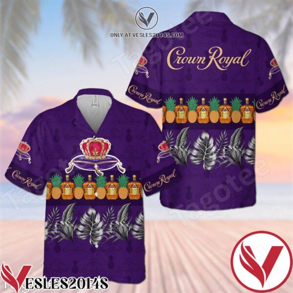 Crown Royal Pineapple Purple Hawaiian Shirt And Short, Unique Gifts For Friends - Vesles2014S 1