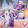 Crown Royal Purple Palm Leaves White Hawaiian Shirt And Short, Unique Gifts For Friends - Vesles2014S 1