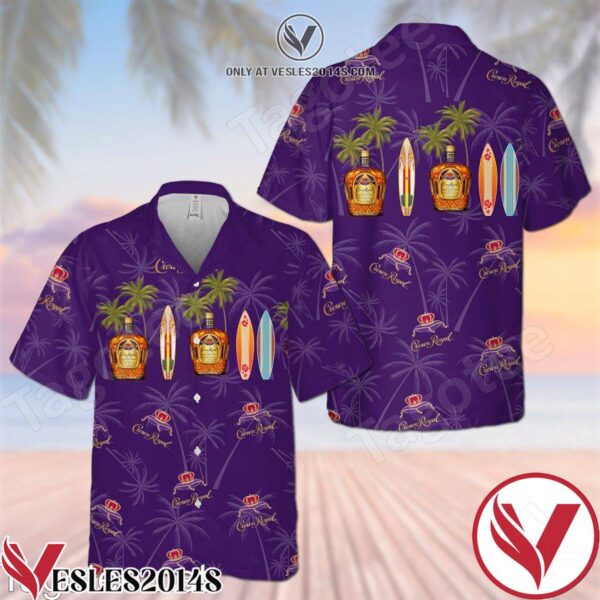 Crown Royal Purple Palm Tree Hawaiian Shirt And Short, Unique Gifts For Friends - Vesles2014S 1