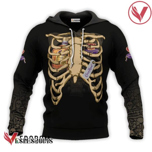 Crown Royal Skeleton Ribcage Hoodie & Zip Hoodie - Vesles2014S 1