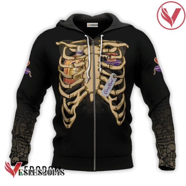 Crown Royal Skeleton Ribcage Hoodie & Zip Hoodie - Vesles2014S 2
