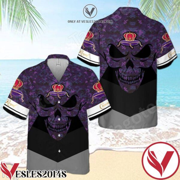 Crown Royal Skull Pattern Hawaiian Shirt And Short, Unique Gifts For Friends - Vesles2014S 1