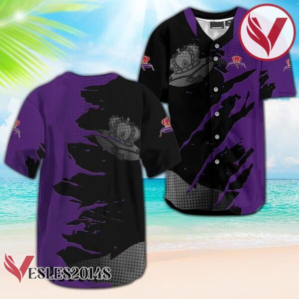 Crown Royal Whiskey Metal Crack Pattern Baseball Jersey, Perfect Gifts For Fans - Vesles2014S