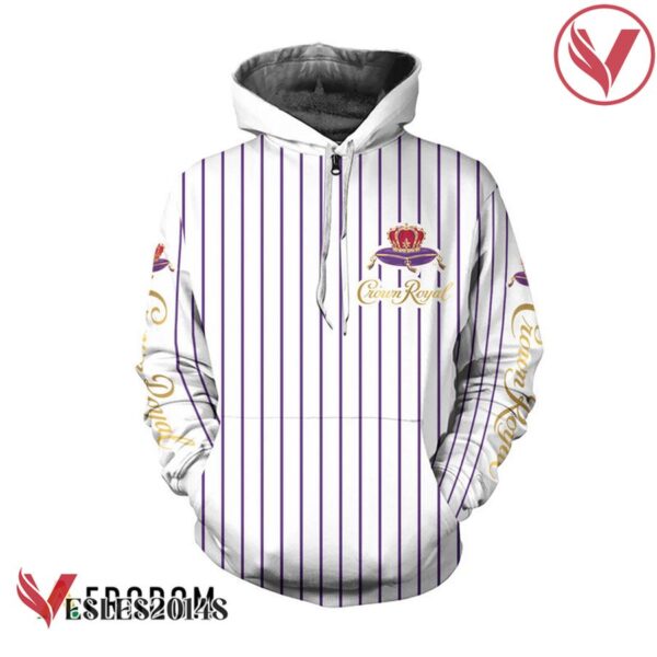 Crown Royal White Vertical Striped Hoodie & Zip Hoodie - Vesles2014S 1