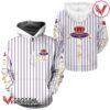 Crown Royal White Vertical Striped Hoodie & Zip Hoodie - Vesles2014S