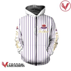 Crown Royal White Vertical Striped Hoodie & Zip Hoodie - Vesles2014S 2