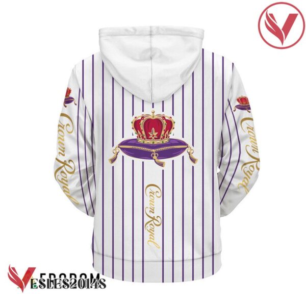 Crown Royal White Vertical Striped Hoodie & Zip Hoodie - Vesles2014S 3