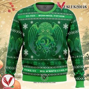Cthulhu Cultist Christmas Ugly Christmas Sweater, Unique Christmas Gift For Fans - Vesles2014S