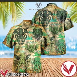Cthulhu Horror Hawaiian Shirt, Unique Gifts For Friends - Vesles2014S 1