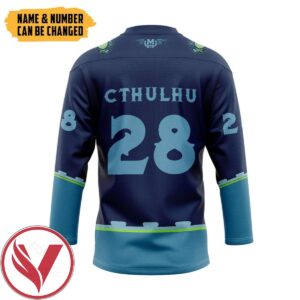 Cthulhu Miskatonic Ver 1 Custom Name Custom Number Hockey Jersey, Trending Gifts For Fans - Vesles2014s 1