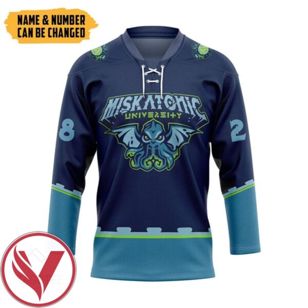 Cthulhu Miskatonic Ver 1 Custom Name Custom Number Hockey Jersey, Trending Gifts For Fans - Vesles2014s