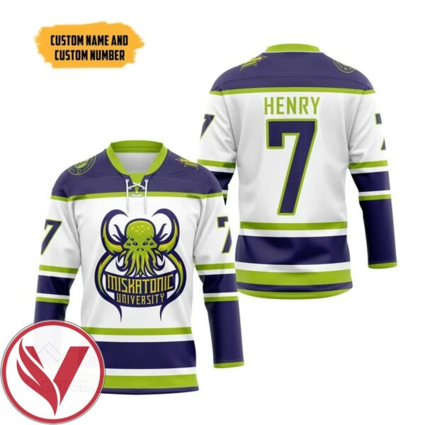 Cthulhu Miskatonic Ver 3 Custom Name Custom Number Hockey Jersey, Trending Gifts For Fans - Vesles2014s 3